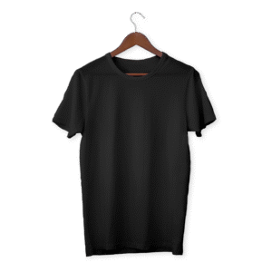 Black Color Cotton T-Shirt For Men